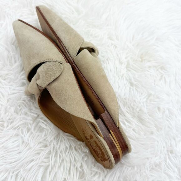 Ulla Johnson Lilo Babouche Noir Suede Knotted Pointed Toe Flats - Picture 7 of 11